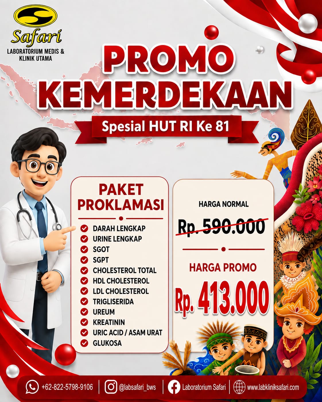 Paket Proklamasi — harga promo Rp 413.000